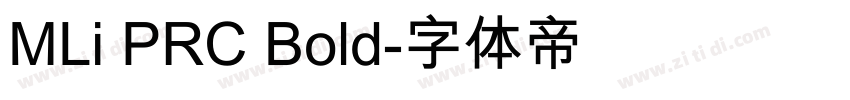 MLi PRC Bold字体转换